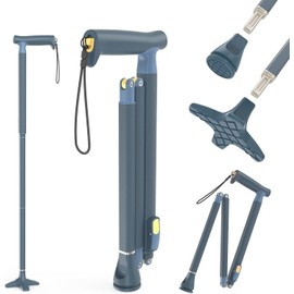 Michael Graves Quick Fold Walking Cane for Men and Women - Foldable Walking Stick for Stability and Style - Collapsible Folding Cane - Walking Sticks for Seniors & Adults