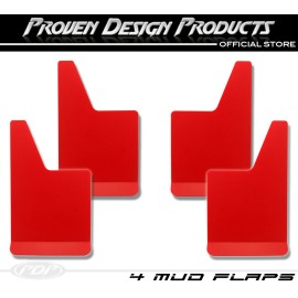 Proven Design Products GMC 1500/2500 Sierra Truck, DENALI Red Mud Flaps, PDP MUDFLAPS PLAIN RED X4