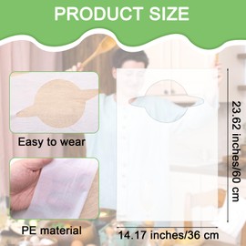AojSup 200 Pcs Disposable Bibs, Disposable Adult Bibs for for Elderly Women and Senior Men Eating Plastic Bib Single Use Dining Clothing Protectors