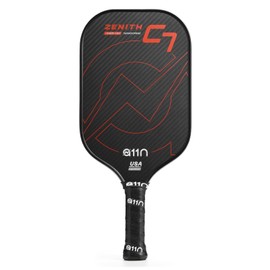 A11N Zenith C7 Pickleball Paddle 16mm | T700 Carbon Fiber with Foam Injected Walls | Enlarged Sweet Spot | Elongated Shape | Red