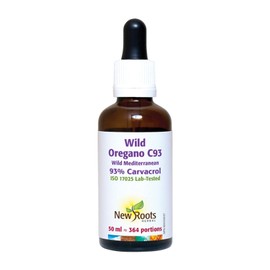 New Roots Herbal - Wild Oregano C93-50mL - Wild Oregano Oil Drops - Wild Mediterranean Oregano Oil Organic Liquid Drops - 93% Carvacrol Oregano Oil of Wild Oregano Organic Oregano Oil Drops