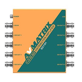 AVMATRIX SD1191 1x9 3G-SDI 3G/HD/SD-SDI Multi-Rate Signal Processing Reclocking Distribution Amplifier Professional AV Products for Reliable Performance