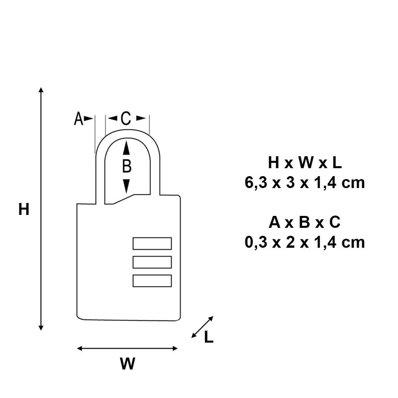 Master Lock 4686EURT Pack of 2 Combination Travel Padlocks TSA