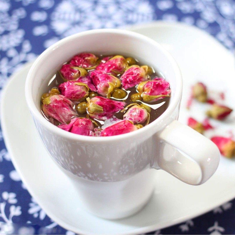 CoolCrafts Dried Rose Buds Edible Fragrant Dried Flowers for Tea,