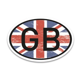 GB Sticker Country Number Plate Great Britain Flag Sticker – 17.5 x 11.5 cm DIN Standardised – Car, Truck, Motorhome, Moped, Motorcycle, Car – kfz_722