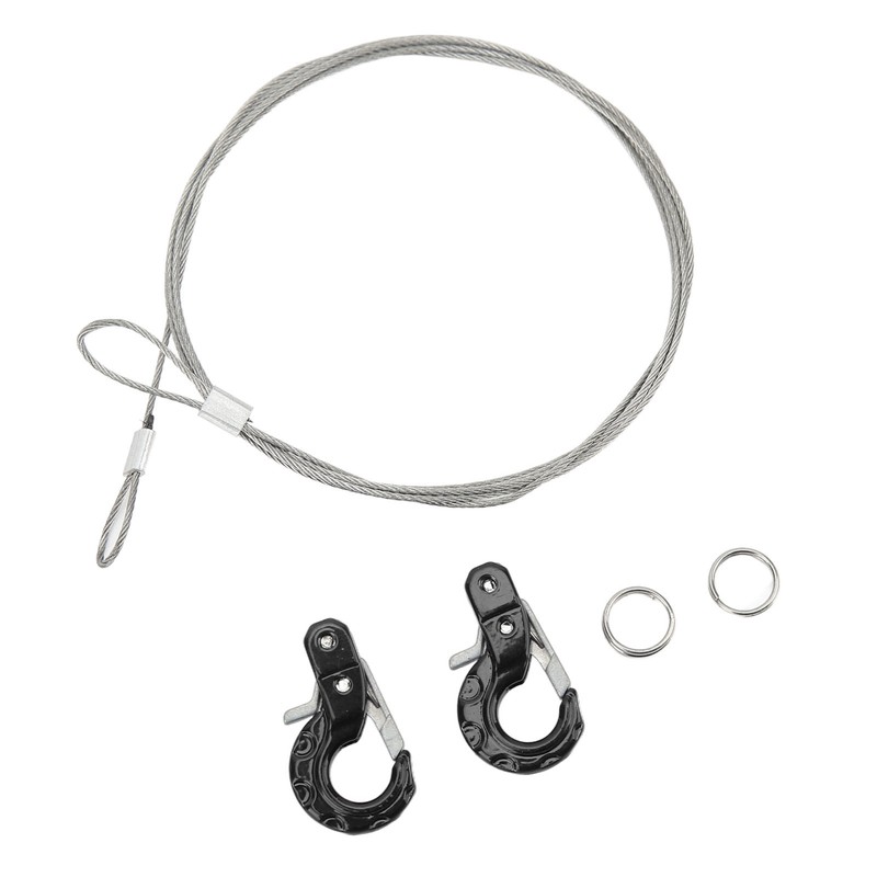 2pcs RC Metal Trailer Hook Aluminum Alloy Steel Rope Lightweight