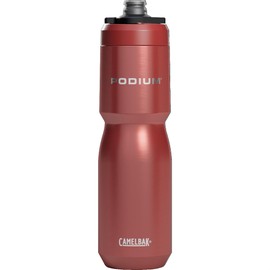 CamelBak Podium Steel Insulated Stainless Steel Bike Water Bottle – for Cycling, Fitness & Sports- Fits Most Bike Cages, 22oz - Sierra Red