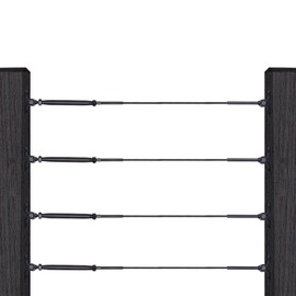 DYNAMI 10Pairs Cable Railing Kit 316 Stainless Steel 1/8" Swage Toggle Turnbuckle Hardware,180° Adjustable,Free Expansion&Contraction,for Marine Grade Wood Post Outdoor Cable Railing Systems,Black