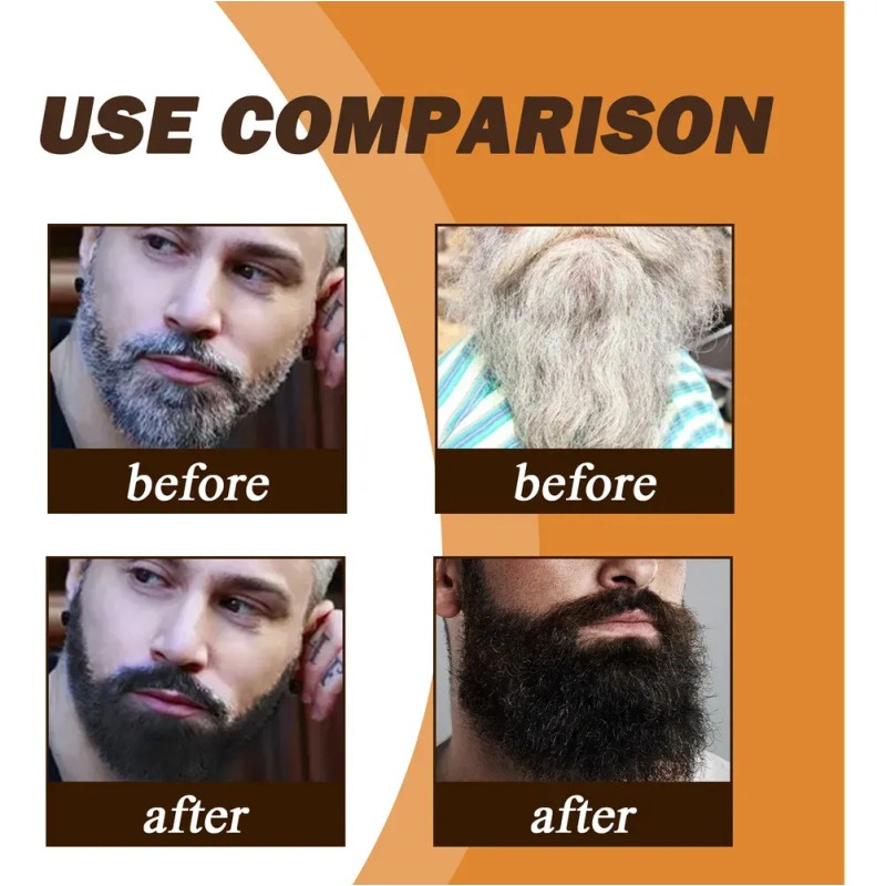 - 3 × Champú Oscurecedor For Barba, Colorante, 30 Ml