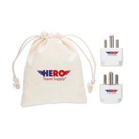 Hero Premium US to India Power Adapter Plug (Type D, Pack of 3, Grounded)