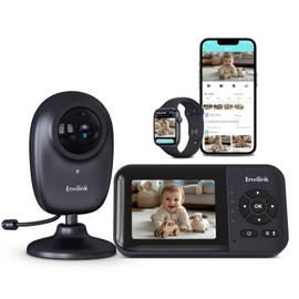 Envilink Smart Video Baby Monitor,2.8inch Display,1080p Camera,1500ft Long Range,WiFi On/Off Switch,Night Vision,Feeding Clock,Temperature Detection,2-Way Talk,Free Smart Phone App