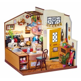 Rolife DIY 3D Wooden Miniature 1:24 Dollhouse Furniture Decor Adult Xmas Gifts - Cozy Kitchen DG159