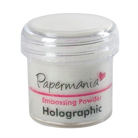 Papermania Docrafts - Polvere per goffratura olografica, 28,3 g, Colore: Bianco