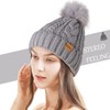 REDESS Women Winter Pompom Beanie Hat with Warm Fleece Lined,