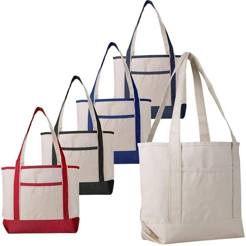 Heavy Duty Wholesale Canvas Beach Tote Bags - Medium -