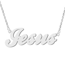 GR859C Custom Name Pendant 18K Stainless Steel Silver Women Men Birthday Gift Name for Jesus