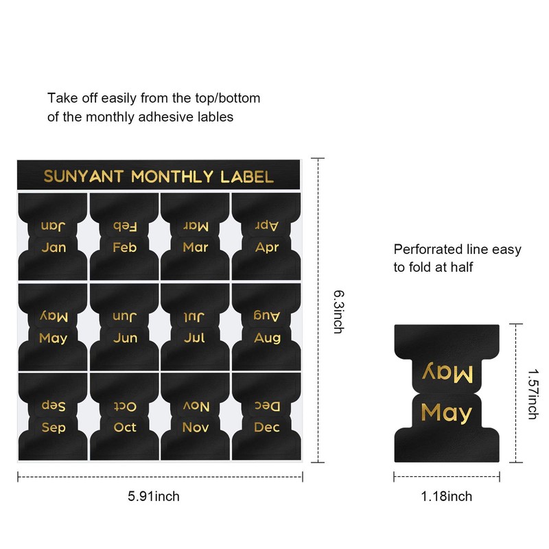 24 Pieces Adhesive Tabs Designer Accessories Monthly Tabs Planner Stickers