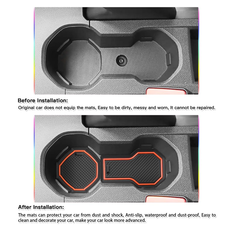 SKTU Non-Slip Mats Compatible with Dacia Jogger 2021-2024 Rubber Mats
