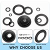 Glarks 160pcs M3/4/5/6/8/10/12/14/16 Double Side Lock Washer, 65Mn Steel Vibration