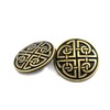 Bezelry 10 Pieces Celtic Shield Knot Metal Shank Buttons. 25mm