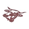 Peeping Cow Head Shape Animal Stake Decorative Metal Stake Garden