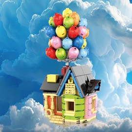 JMBricklayer Flying up House with Balloons Building Blocks Kit 20110, Suspended Flying House Model Kits, Colorful Room, Home, Office Decor, Gifts for Girls Boys Kids Aged 8+ and Adults (635 PCS)