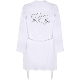 Azeeda Small 'Mr & Mrs Hearts' Adult Dressing Robe/Gown (RO00108146)
