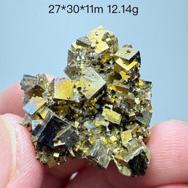 내몽골산 천연 황철석 + 융합 석영 결정 및 돌 [01 다크 카키] Natural Pyrite from Inner Mongolia + Fusion Quartz Crystal and Stone [01 Dark Khaki]