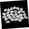 STOBOK 10pcs Oval Howlite Stone Supplies for Jewelry Craft Making