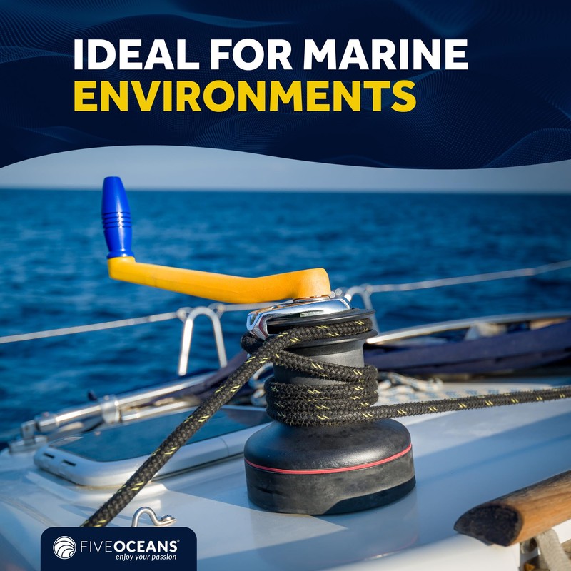 Five Oceans 10" Sailboat Winch Handle, Universal Floating Winch Handle,