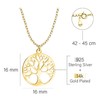 Sofia Milani - Women's Necklace 925 Silver Tree Circle Pendant,
