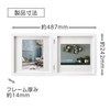 Hakuba Carre FSQCR-WT2L2 Square Wooden Photo Frame, 2L Size, 2-Sided,