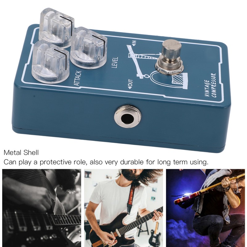 Compressor Effect Monoblock Guitar Compression Effector Pedal with True Bypass