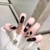 Set of 24 Nail Tips, Unique Design, Trapezoid Style, Sparkling