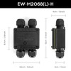 Junction Box Waterproof IP68, Cable Connector Waterproof, 4-Way Underground Cable
