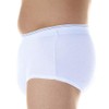 3-Pack Men's Maximum Absorbency Washable Reusable Bladder Control Briefs White