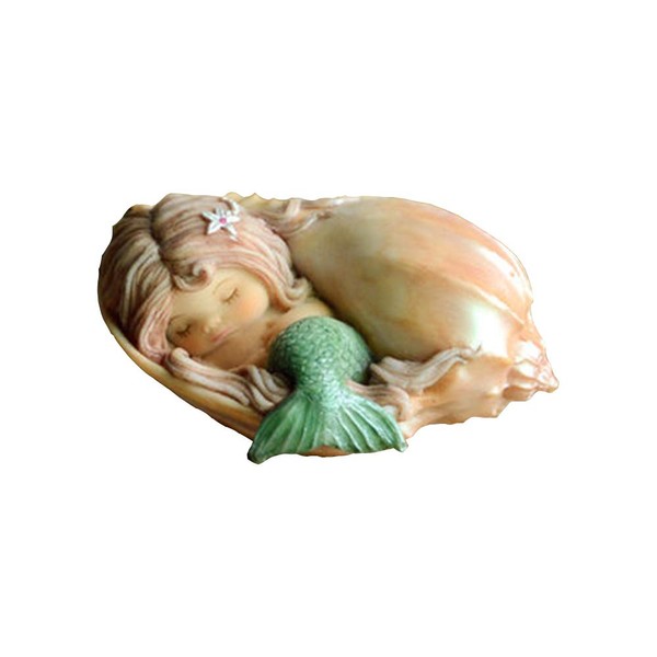 Gemmia Miniature Fairy Garden Mermaid Ornament- Little Mermaid in Conch