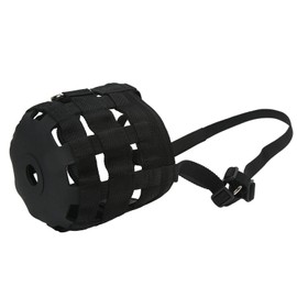 Luqeeg Bozal para Caballos, Negro Bozal para Caballos Easy Breathe con Orificios Grandes, Bozales Antimordeduras para Caballos | Suministros para Caballos para Equitación