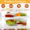 SHENSAIGO 8 PCS Fridge Liners, Waterproof Antibacterial Fridge Mats, Washable