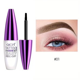 Semi-Permanent Eyebrow Tattoo Gel Paste with Easy Peel-Off Formula for Lasting Waterproof Effect Makeup Cosmetic Multicolor:_#01