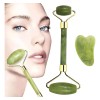 Kit Rodillo Y Piedra Gua Sha De Jade Masajeadora
