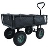 Liner Included, Mesh Steel Folding Utility Wagon with Removable Sides