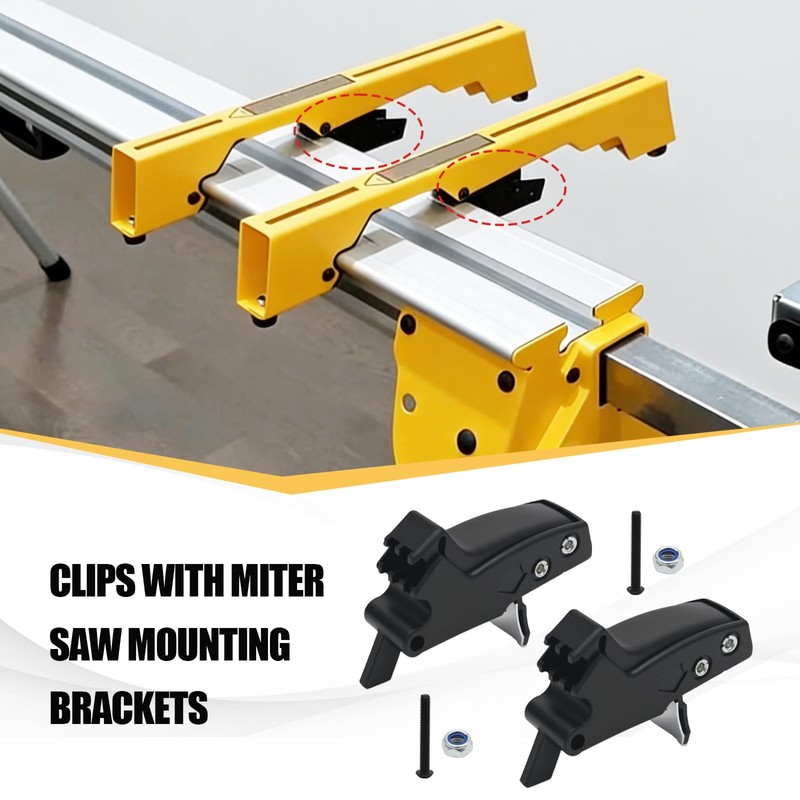 AXGSRV 1 Set Clips with Miter Saw Mounting Brackets, Replacement