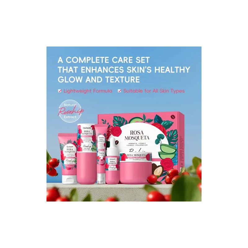 Set Quiyum Cuidado Cutis Hidratación Brillo, 5 Unidades . ,,