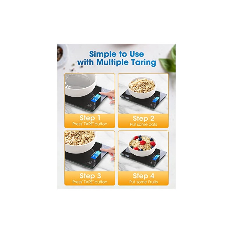 Nicewell Digital Kitchen Food Scale 22lb for Cooking Baking |