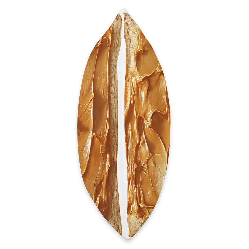 Peanut Butter Toast Realistic Food Breakfast Bread Lovers Throw Pillow