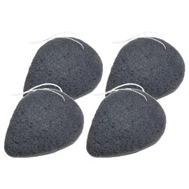 The Face Shop Daily Beauty Tools Charcoal Konjac Cleansing Puff, 4 pieces / 더페이스샵 데일리 뷰티툴즈 숯곤약 클렌징 퍼프, 4개