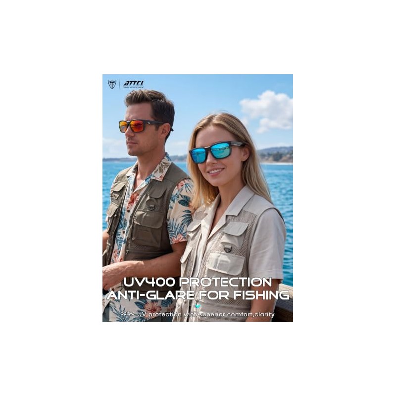 ATTCL Gafas de sol para hombre, polarizadas, deportivas, gafas de