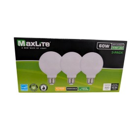MaxLite 3 PACK LED 2700K Soft White Vanity 500 Lumens Dimmable Light Bulbs E26 base