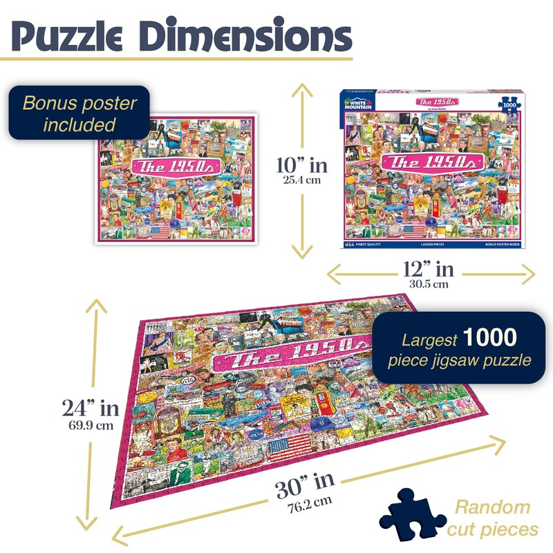 White Mountain Puzzles The 1950s - 1000 Piece Jigsaw Puzzle